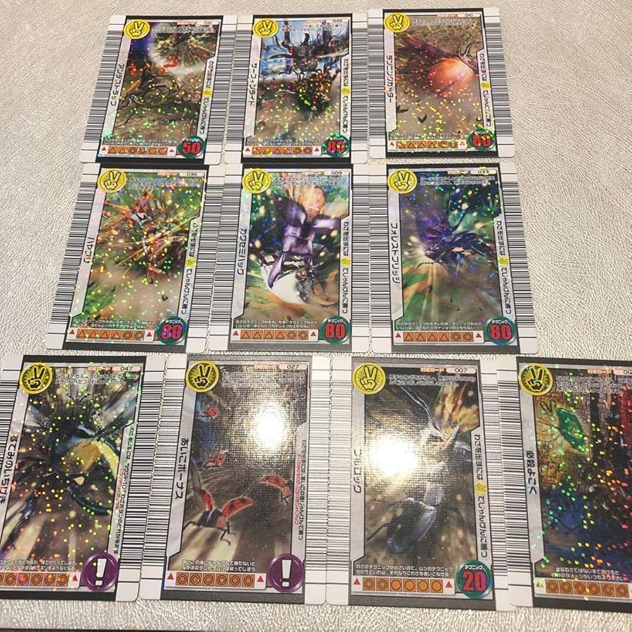 Amazon.co.jp: ムシキング チョキ わざカード＋虫カード18枚 3億枚突破